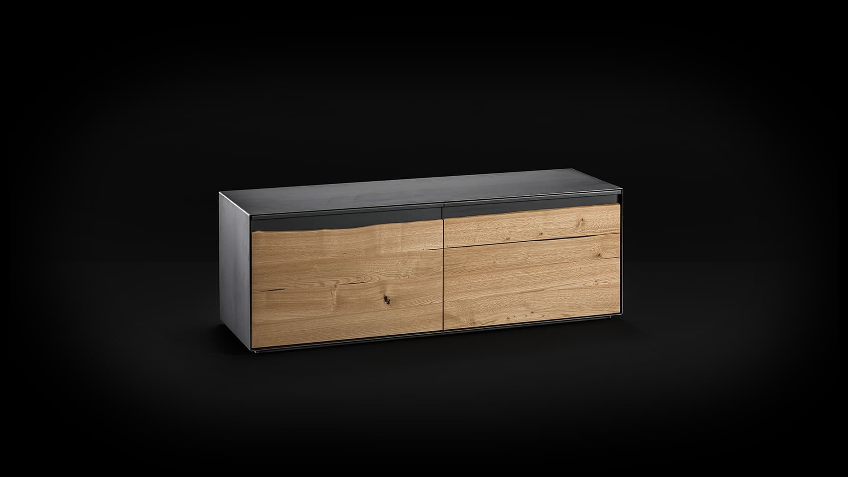 Sideboard in oak and iron