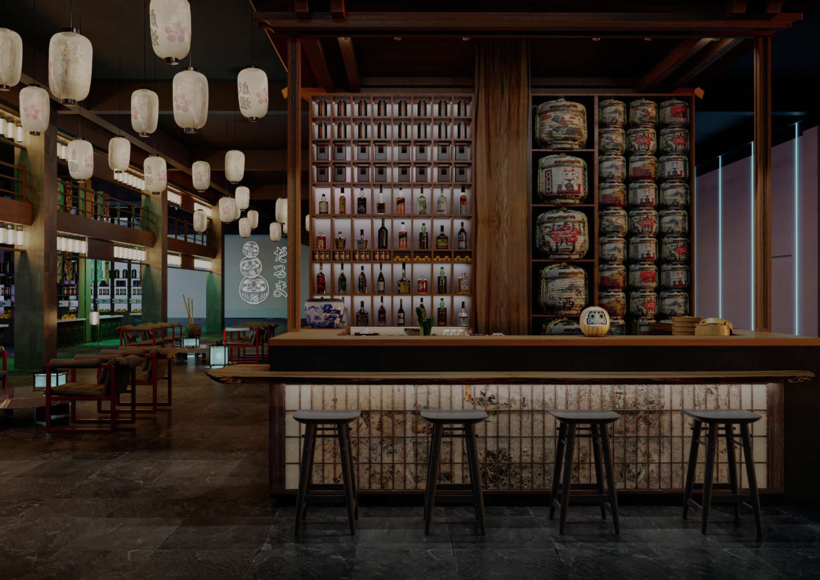 Bruno Spreafico incontra l'Izakaya: Un Sushi Bar Moderno e Tradizionale in Legno Massello
